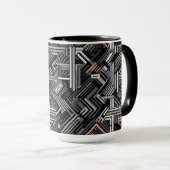 Mug Motif industriel Abstrait Monogramme personnalisé (Devant droit)