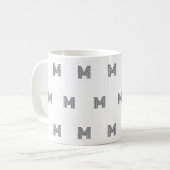 Mug Motif Initial Monogramme Moderne Minimaliste (Devant gauche)