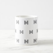 Mug Motif Initial Monogramme Moderne Minimaliste (Centre)