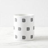 Mug Motif Initial Monogramme Moderne Minimaliste (Centre)