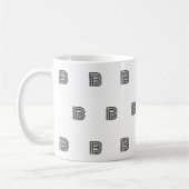 Mug Motif Initial Monogramme Moderne Minimaliste (Gauche)