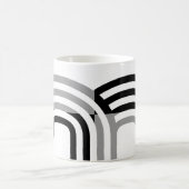 Mug Motif initial noir blanc monoton moderne (Centre)