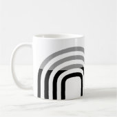 Mug Motif initial noir blanc monoton moderne (Gauche)