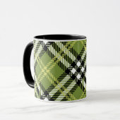Mug Motif irlandais vert de plaid (Devant gauche)