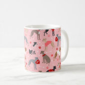 Mug Motif italien Greyhound Valentine (Devant droit)