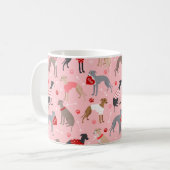 Mug Motif italien Greyhound Valentine (Devant gauche)
