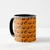Mug Motif Jack-o'-lantern noir orange amusant Hallowee (Devant gauche)