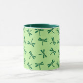 Mug Motif japonais de libellules, Jade vert clair (Centre)