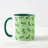 Mug Motif japonais de libellules, Jade vert clair (Gauche)