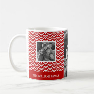 Mug Motif japonais rouge Photos et textes de famille