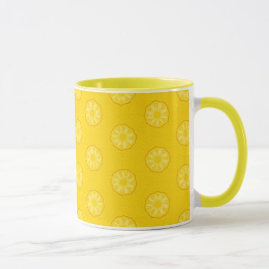 Mug Motif jaune de tranches d'ananas (Droite)