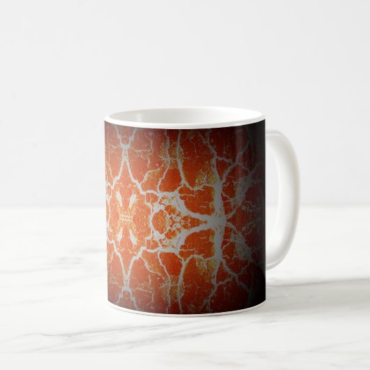 Mug Motif kaléidoscope orange (Devant droit)