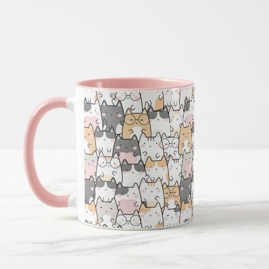 Mug Motif Kawaii Cute Cats (Gauche)