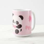Mug Motif Kawaii Panda Arc Rose (Devant droit)