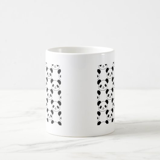 Mug Motif Kawaii Panda En Noir Et Blanc (Centre)