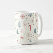 Mug Motif Kawaii Snowflakes (Devant droit)