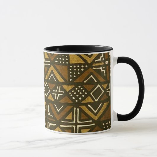 Mug Motif kenyan #1 de tissu de boue (Droite)