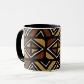 Mug Motif kenyan #2 de tissu de boue (Devant gauche)