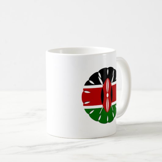 Mug Motif kenyan rond : un symbole national (Devant droit)