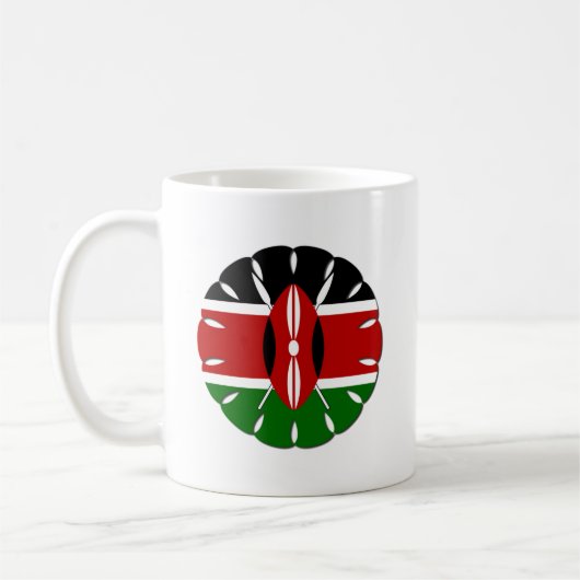Mug Motif kenyan rond : un symbole national (Gauche)