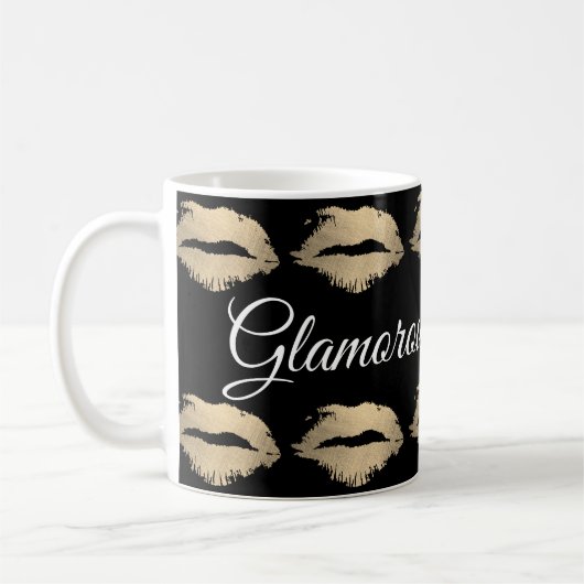 Mug Motif Kiss glamour (or) (Gauche)