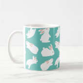 Mug Motif lapin mignon sur Turquoise (Gauche)