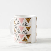 Mug Motif Léopard Chic et Triangle Rose (Devant gauche)