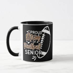 Mug Motif léopard Maman fière d'un senior de football