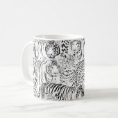 Mug Motif Léopard Noir Tigre Animaux (Devant gauche)