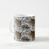 Mug Motif Leopard & Peonies (Devant gauche)