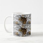 Mug Motif Leopard & Peonies (Gauche)