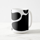 Mug Motif libre noir et blanc moderne (Devant droit)