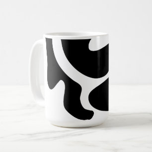 Mug Motif libre noir et blanc moderne
