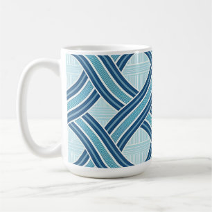 Mug Motif Lignes Bleues