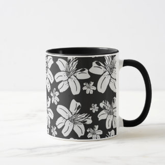 Mug Motif Lily noir et blanc