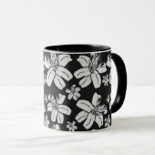 Mug Motif Lily noir et blanc (Devant droit)