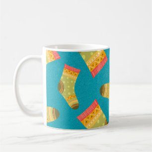 Mug Motif linéaire sans couture avec chaussettes. L'il
