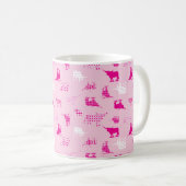 Mug Motif Longhorns à motifs roses (Devant droit)