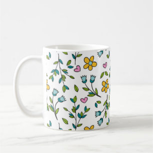Mug Motif lumineux de fleurs et de cœurs mignons