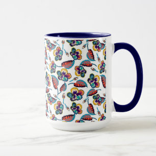 Mug Motif lumineux de ketmie du monogramme
