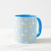 Mug Motif Lune & Étoiles (Devant droit)