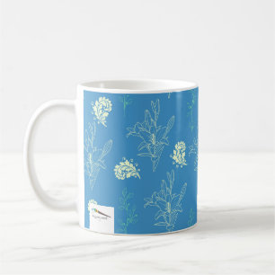 Mug Motif Lys bleus Fleurs