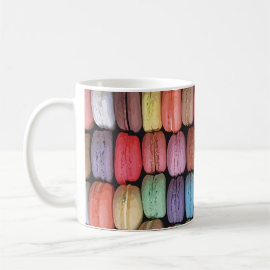 Mug Motif Macaron français coloré (Gauche)