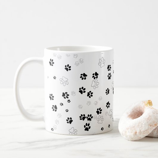 Mug Motif mâché de chien/chat (Avec donut)