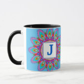 Mug motif Mandala à café à deux tons (Gauche)