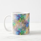 Mug Motif Mandala Blanc Sur Des Tons Bijoux Colorés (Gauche)