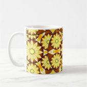 Mug Motif Mandala, tons marron et or (Gauche)