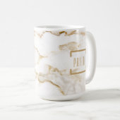 Mug Motif marbre à effet or moderne (Devant droit)