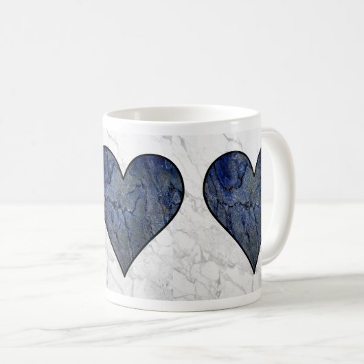 Mug Motif marbré en pierre bleue (Devant droit)