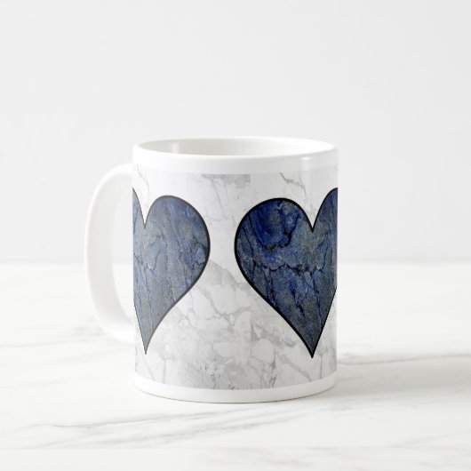 Mug Motif marbré en pierre bleue (Devant gauche)